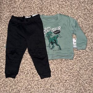 Kids Black Joggers with Elastic Waistband